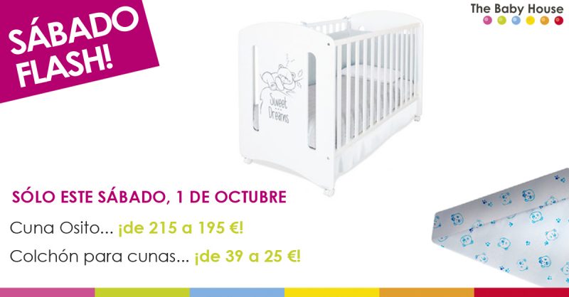 Nueva oferta en productos de bebé: sólo el 1 de octubre, cuna de madera a 195 € y colchón a 25 €